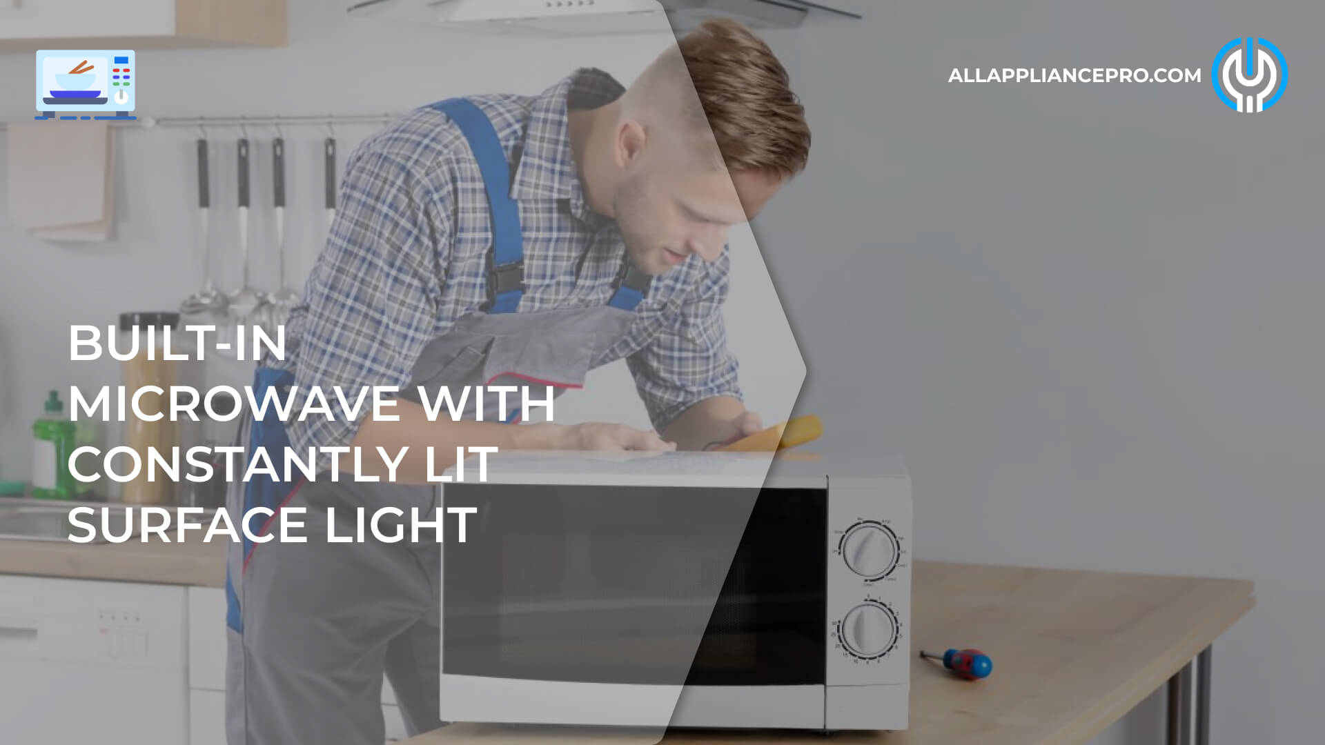 Built-In Microwave with Constantly Lit Surface Light